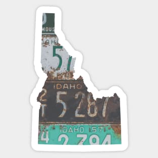Vintage Idaho License Plates Sticker